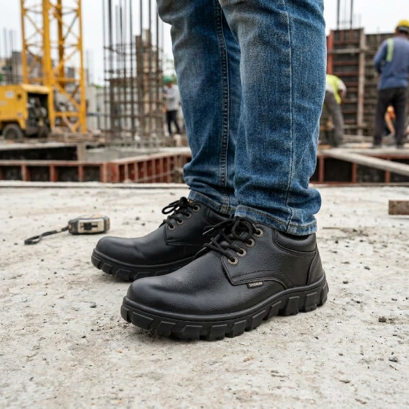 Sepatu Safety Tali Pendek Cheking sudut 3